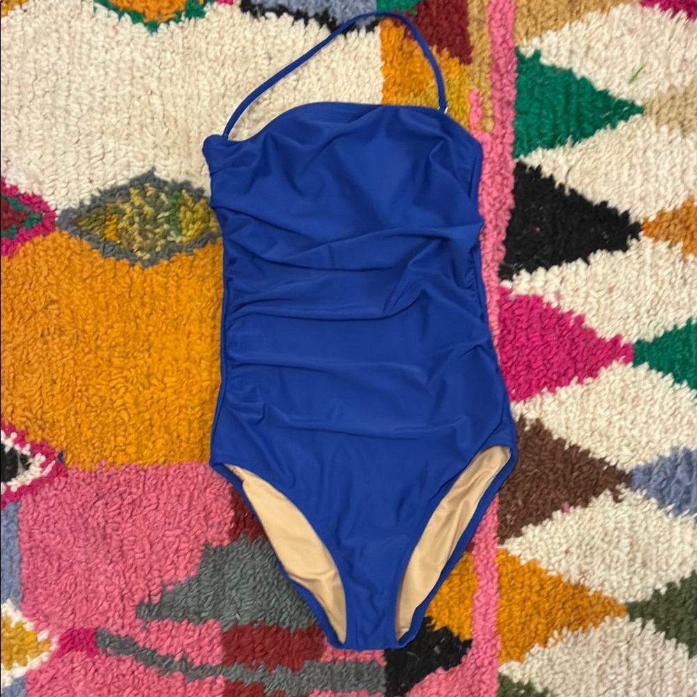 J. Crew Factory small one piece swimsuit, cobalt blue, new with tags